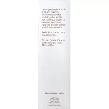 Mineral Fusion Facial Moisturizer - Intense Hydration Face Cream with Hyarulonic Acid, Shea Butter & Rosehip Oil, Moisturizing & Nourishing for Dry Skin, 3.4 oz