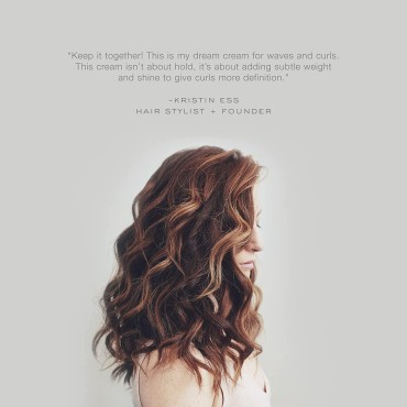Kristin Ess Hair Ultra Light Curl Defining Cream with Avocado Oil + Castor Oil - Frizz Control + Hair Smoothing Cream, Curl Hydrating + Moisturizing, Soft Finish, Shine Enhancing, Curly Hair Product, Vegan, 6.7 fl oz