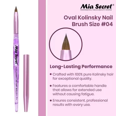Mia Secret - Nail Brush KOLINSKY ART BRUSH 3D Art ...