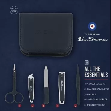 Ben Sherman Nail Clippers for Men Travel Size Nail...