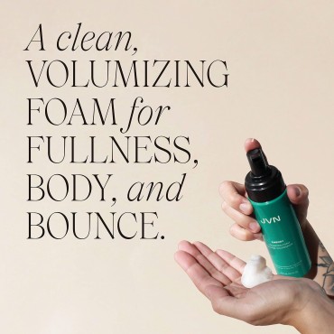 JVN Embody Volumizing Foam, Clean, Volume-Boosting Foam For All Hair Types, Adds Fullness and Body, Lasting Hold, Color Safe, Sulfate Free (6.7 Fl Oz)