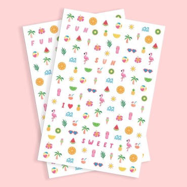 xo, Fetti Kids Summer Nail Stickers - 484 Decals |...