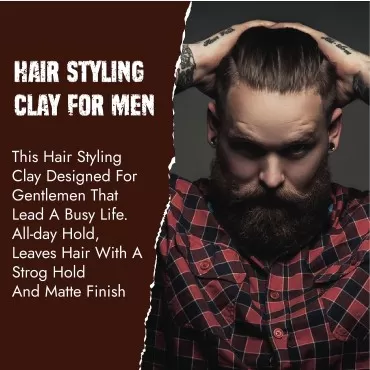 STAGGER Hair Clay with Strong Hold and Matte Finish - Mens Hair Styling Products - Clay Pomade Cruelty Free for All Hair Types - Grooming Clay Hair Cream 03.35 Ounce (Single)
