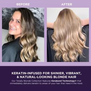 KERATHERAPY Keratin Infused Totally Blonde Violet Toning Leave-in Spray, 3.7 fl. oz., 110ml - Leave In Hair Protectant & Toning Spray for Blonde, Highlighted, Silver & Gray - Sulfate & Paraben Free