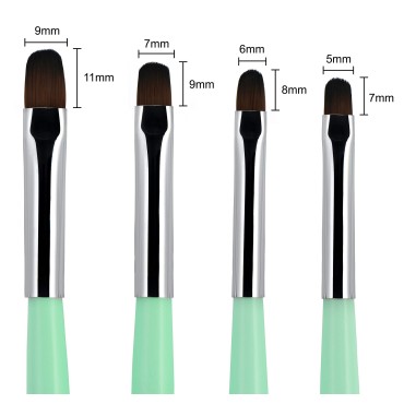 Beaute Galleria 4 Pieces Gel Nail Brush Set (Size ...