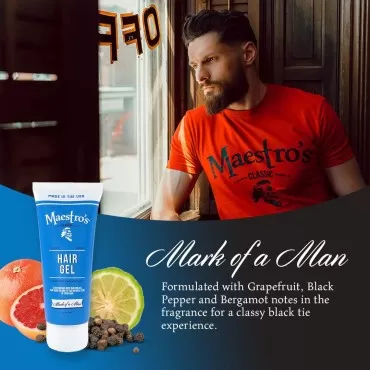 Maestro's Classic Hair Gel- Mark of a Man blend, 3.4 Ounce