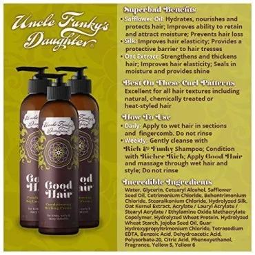 Uncle Funky's Daughter Good Hair Conditioning Styling Creme, 6 oz