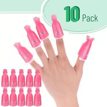 Slick- Nail Polish Remover Clips, 10 pcs, Soak Off...