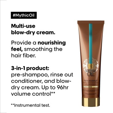 L'Oreal Professionnel Crème Universelle | For All Hair Types | Nourishing & Smoothing Multi-Use Cream| With Argan Oil | 5.1 Fl. Oz.