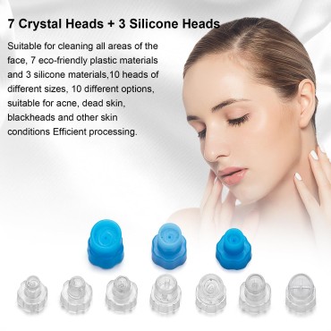 Facial Care Face Cleaning Tool Skin Beauty Set Hydro Dermabrasion Water Peeling 8pcs Elitzia ETAF133T (White)