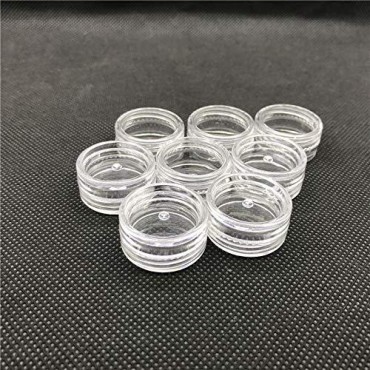100PCS 3G/3ML Cosmetic Containers With White Lids ...