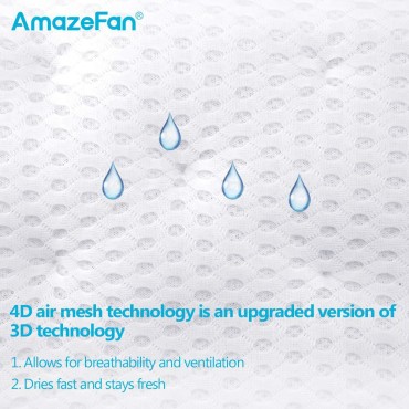 AmazeFan Bath Pillow, Bathtub Spa Pillow with 4D A...