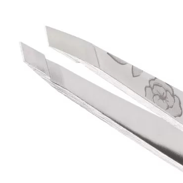 Tweezerman Studio Collection Stainless Steel Regency Finish Collection Slant High Definition Brows