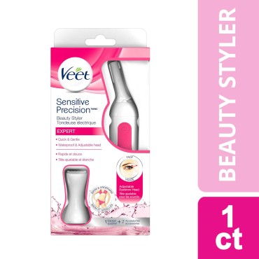 Veet, Ladies Sensitive Precision Electric Beauty Styler/Trimmer/Grooming Kit, 1 Count