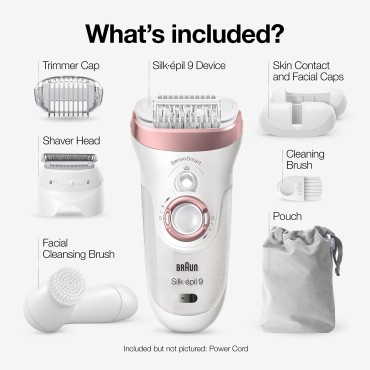 Braun Epilator Silk-épil 9 9-880, Facial Hair Remo...