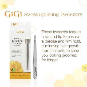 GiGi Slanted Tweezer for Ingrown Hair and Stubble ...