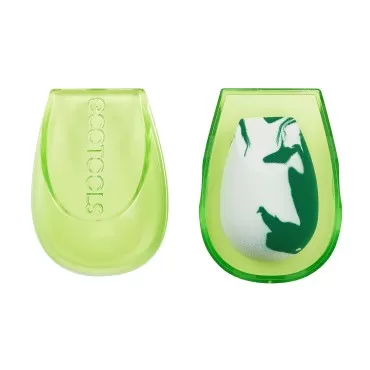 EcoTools Travel Perfecting Sponge Makeup Blender with Case, Beauty Sponge, Protects Makeup Sponge, Cruelty Free, Vegan, Latex Free, and Made With Recycled Materials, 2 Piece Set