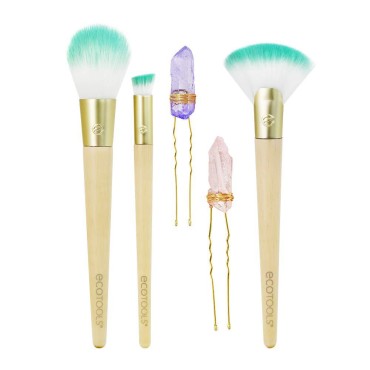 Ecotools Glossy Finish MakeUp Brush Set, Beige/Gre...