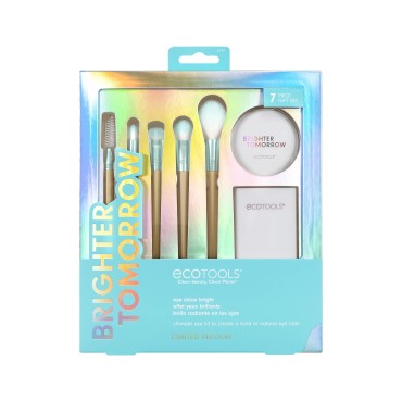 EcoTools Limited Edition Eye Shine Bright Makeup Brush Set, Mother's Day & Easter Gift Set, 7 Piece Set, Perfect For Wife, Spouse, Girlfriend, Significant Other, or Daughter