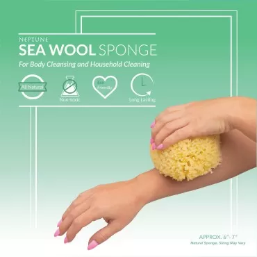 Neptune Natural Sea Wool Sponge - All Natural Hone...
