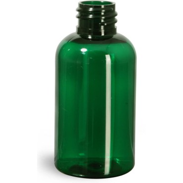 2 Ounce Boston Round Bottles, PET Plastic Empty Re...