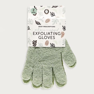 2 Pack Exfoliating Gloves Infused with Vitamin C f...