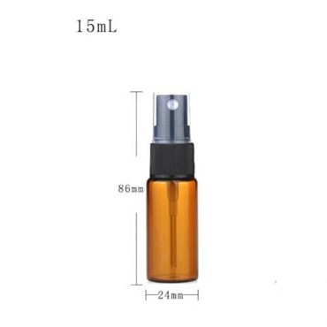 12 PCS 15ML 0.5 OZ Brown Spray Glass Bottles Refil...
