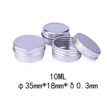 12Pcs Silver Empty Refillable Aluminum Tins Cosmet...