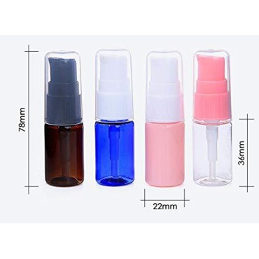 12PCS 10ML 0.3OZ Brown Empty Plastic Lotion Pump B...