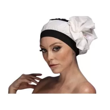 Tube-A-Do Waterproof Shower Cap - Elastic Reusable Bathing Hair Cap - Durable Environmental Protection Hair Bath - large Shower Caps Special Designed for Women - Comfortable to Wear for Hours -White