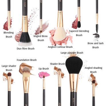 Z'OREYA Premium Travel makeup brush set 12 pieces ...