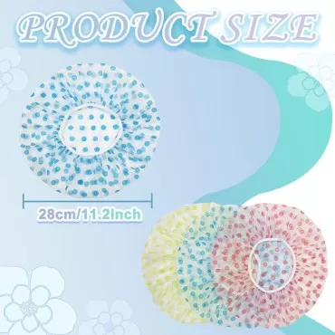 18Pcs Shower Cap Shower Caps for Women Plastic Sho...