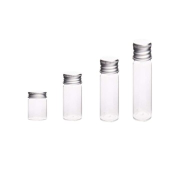 10Pcs Glass Sealed Bottle with Screw Aluminum Cap ...