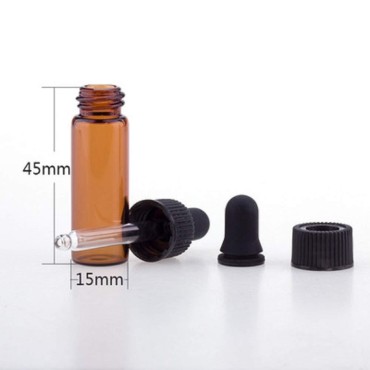 15Pcs Glass Dropper Bottles Mini Empty Sample Vial...