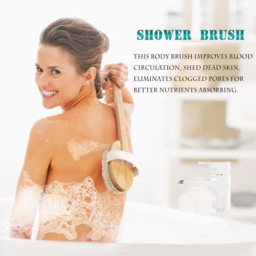 Bath Body Brush & Shower,Dry Skin Brushing with 10...