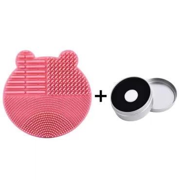 Silicon Makeup Brush Cleaning Mat with Brush Dryin...