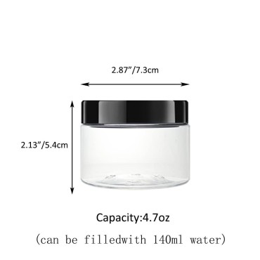 20 Pack 4 OZ Clear Plastic Slime Jars With Lids, A...
