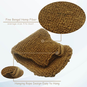 Natural Vegetable Fiber Dual Sided Exfoliating Hem...