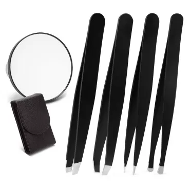 Brilliant Beauty 4-Piece Professional Tweezer Set ...