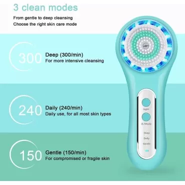 UMICKOO Face Scrubber Exfoliator,Facial Cleansing Brush Rechargeable IPX7 Waterproof with 5 Brush Heads,Face Spin Brush for Exfoliating, Massaging and Deep Cleansing