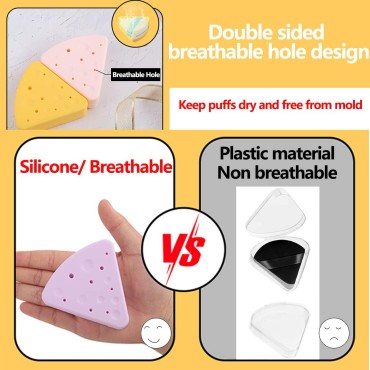 Silicone Makeup Sponge Holder & Brush Holder - Tra...