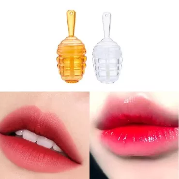 FZBNSRKO 10 Pcs Empty Lip Gloss Tube Honey Pots Shaped Reusable Wand Tubes Refillable Lipgloss Containers(mixed color,9ml)