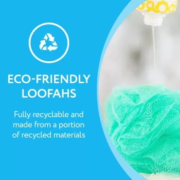 6-Pack Eco-Friendly Bath Loofahs by Impresa - Loof...