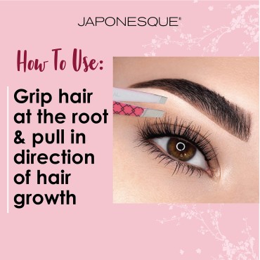 JAPONESQUE Soft Touch Slant Tweezer with Precision...