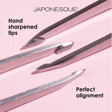JAPONESQUE Slant Tweezer, with Precision Crafted, ...