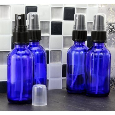 2 oz Cobalt Atomizer Bottles (4 Pack) Fine Sprayer...