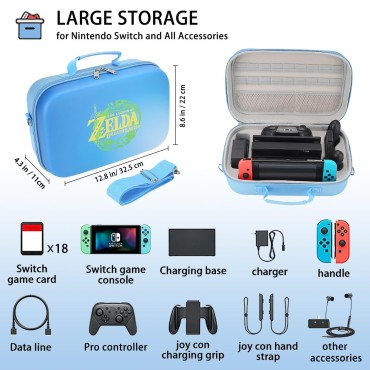 Zelda Carrying Storage Case for Nintendo Switch/Fo...