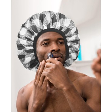 Auban Shower Cap, Shower Cap for Women Terry Cloth...