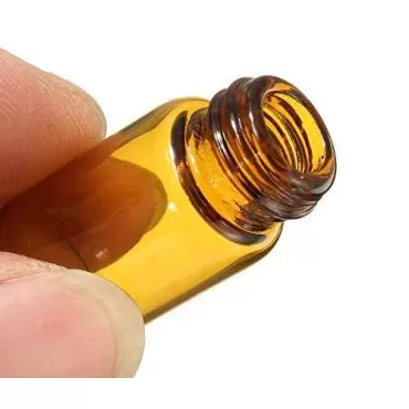 ericotry 12PCS Miniature 1/4 Dram 1ml Glass Dropper Bottles Amber Glass Essential Oil Bottles Perfume Cosmetic Liquid Aromatherapy Lotion Sample Storage Containers Vials Jars with Eye Dropper Caps