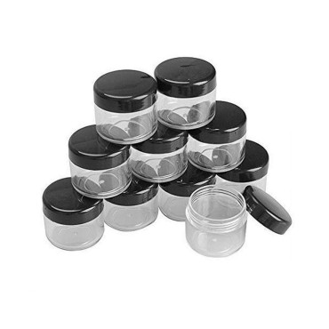 12PCS 15 Gram 15ml 0.5oz Refillable Black Plastic ...